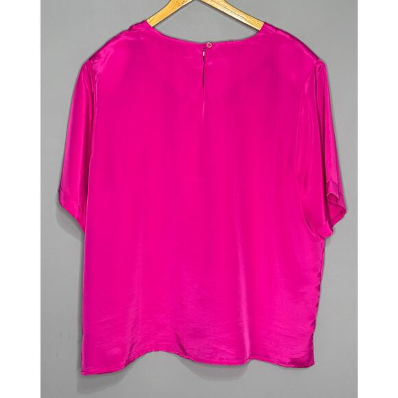 VTG Sheridan Square Dark Magenta Blouse Size: 20W 100% Polyester - Picture 4 of 4